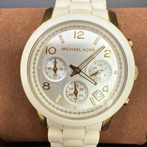 Michael Kors MK5145 White and Gold Watch Accessories | Michael Kors Mk5145 Ladies Watch | Poshmark main image 4